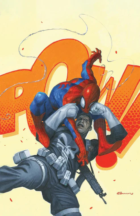 PUNISHER VS. SPIDER-MAN #1 FABRIZIO DE TOMMASO EXCLUSIVE VIRGIN ORANGE POW