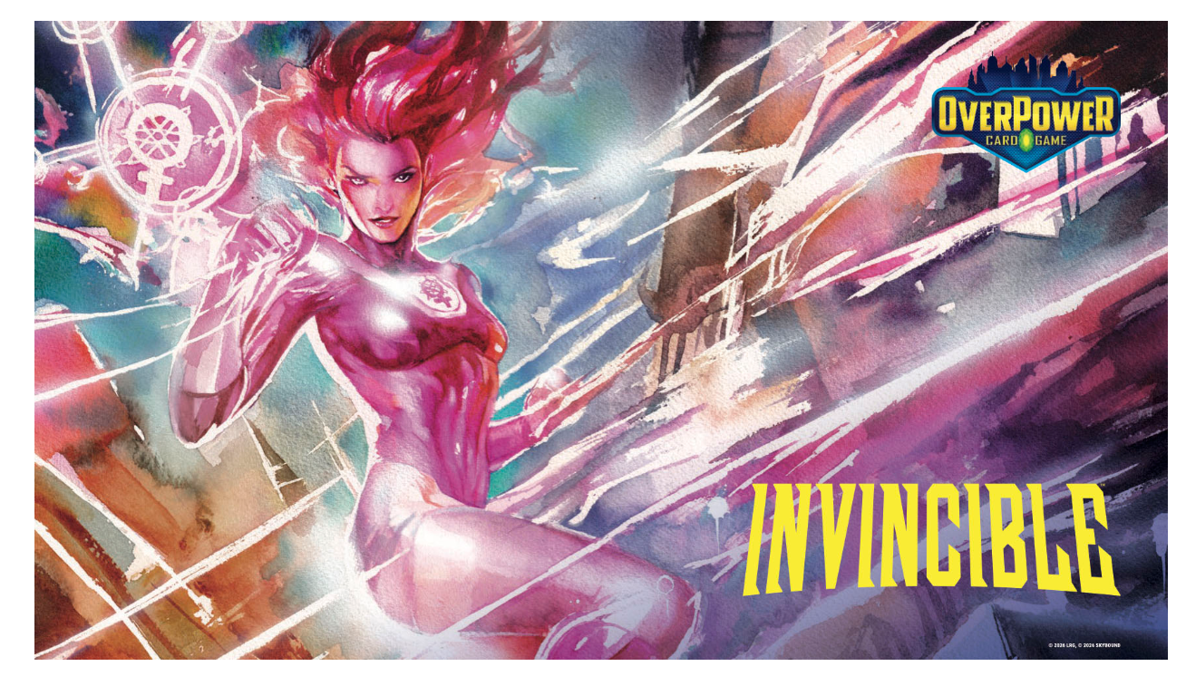 OVERPOWER TCG: SKYBOUND - INVINCIBLE PREMIUM ATOM EVE PLAYMAT