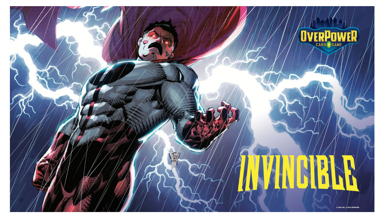 OVERPOWER TCG: SKYBOUND - INVINCIBLE PREMIUM OMNI MAN PLAYMAT