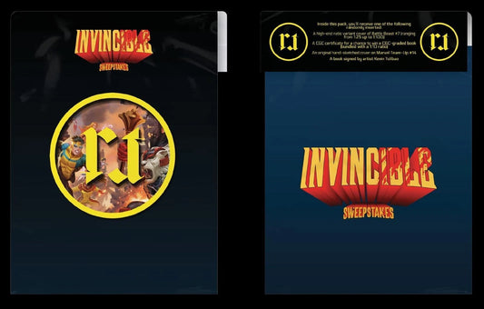 5 PACK! INVINCIBLE SWEEPSTAKES BLIND BAG - INVINCIBLE RETURNS #1 & BATTLE BEAST #7 KEVIN TOLIBAO CONNECTING FOILS