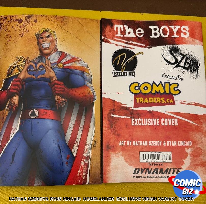 THE BOYS #1 NATHAN SZERDY& RYAN KINCAID  HOMELANDER  EXCLUSIVE VIRGIN VARIANT COVER