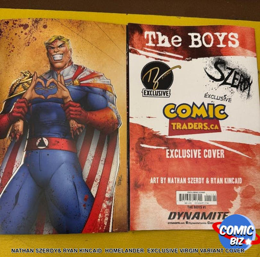 THE BOYS #1 NATHAN SZERDY& RYAN KINCAID  HOMELANDER  EXCLUSIVE VIRGIN VARIANT COVER