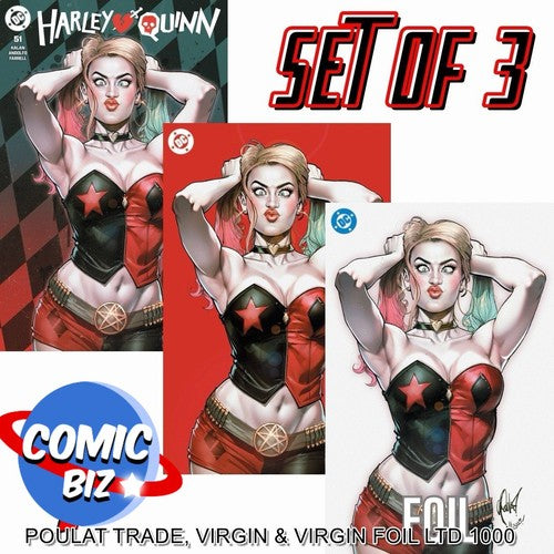 HARLEY QUINN #51 EXCLUSIVE POULAT TRADE, VIRGIN & VIRGIN FOIL LTD 1000