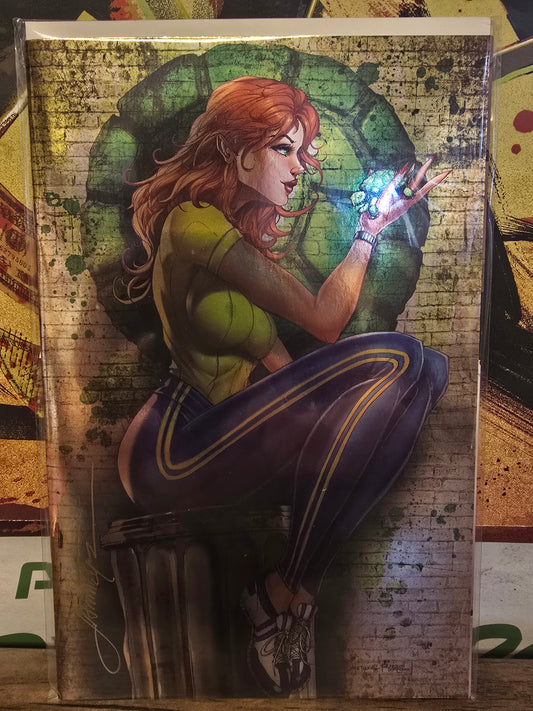 TMNT #13 JAMIE TYNDALL VIRGIN FOIL SIGNED W/ COA