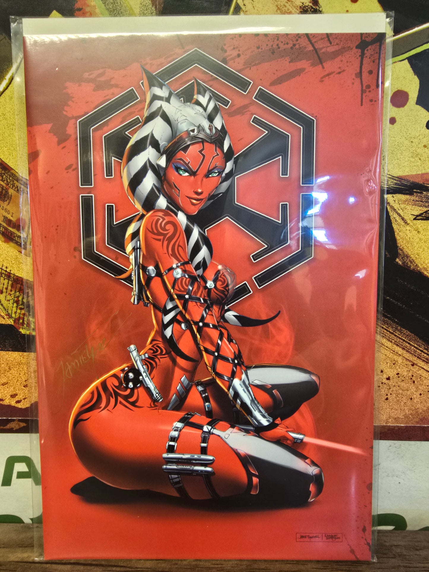 WHITE WIDOW #1 AHSOKA TANO SITH APPRENTICE VIRGIN EXCLUISVE SIGNED BY JAMIE TYNDALL W/ COA