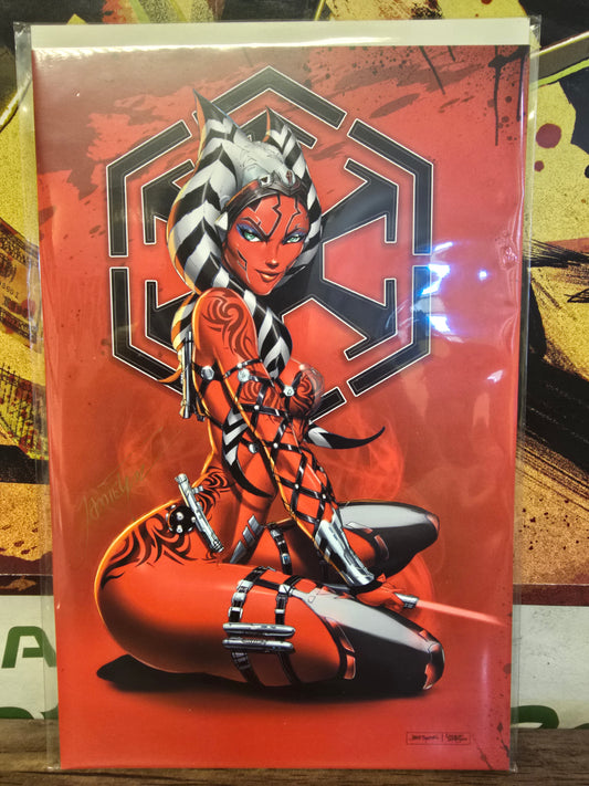 WHITE WIDOW #1 AHSOKA TANO SITH APPRENTICE VIRGIN EXCLUISVE SIGNED BY JAMIE TYNDALL W/ COA