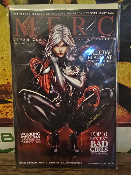 I MAKE BOYS CRY #1 VIXEN BURGLAR MERC MAGAZINE JAMIE TYNDALL SIGNED W/ COA