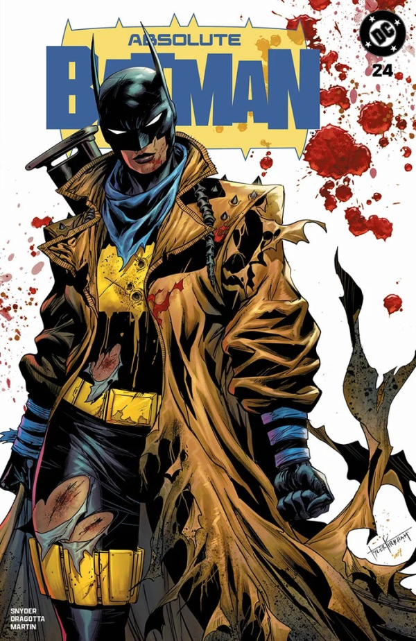 ABSOLUTE BATMAN #24 TYLER KIRKHAM THE BAT BATTLE DAMAGED EXCLUSIVE TRADE DRESS VARIANT COVER
